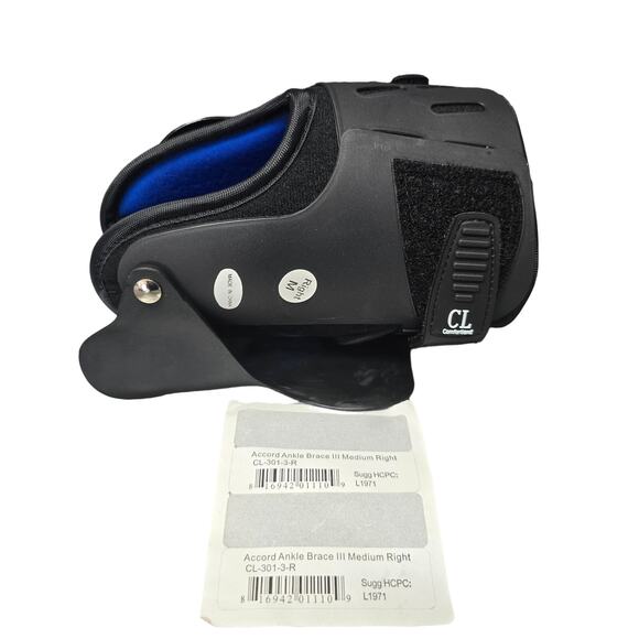 CL Comfortland Accord Black Ankle Brace III Medium Right CL-301-3-4-R Unisex - Picture 5 of 5